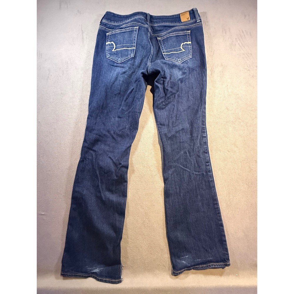 American Eagle Slim Boot Jeans Dark Wash Stretch Denim Size 12 Long Womens - Picture 6 of 6